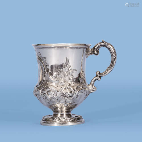 十九世纪 欧洲纯银醒酒杯