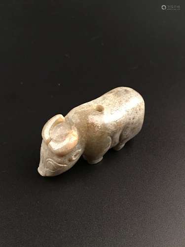 Chinese Old Jade Bufflo