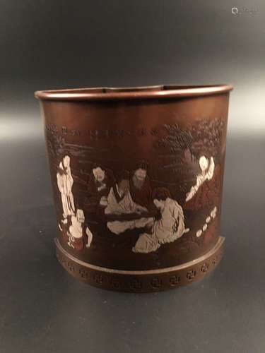 Chinese Bronze Brush Pot