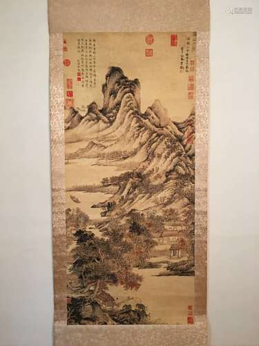 Chinese Watercolor Painting  Scroll