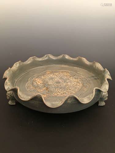 Chinese Celadon Glazed Porcelain Plate