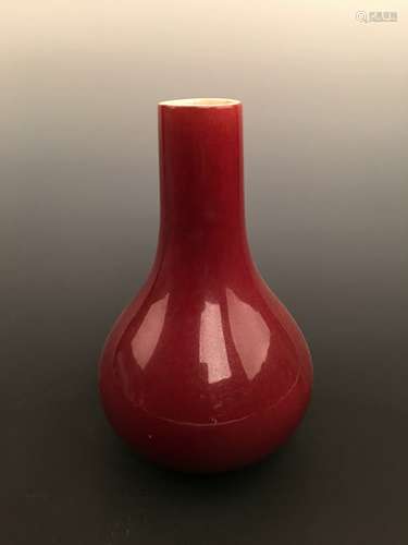 Chinese Red Glazed Porcelain Vase