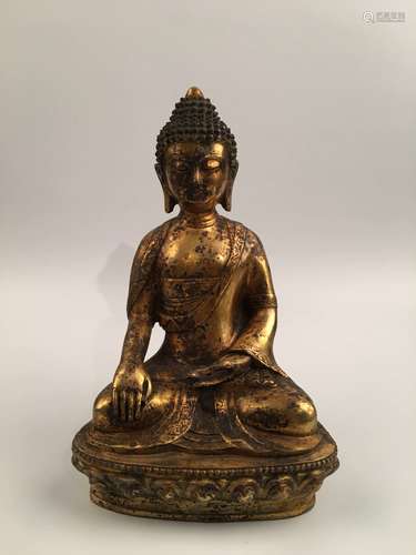 Chinese Gilt Bronze Buddha