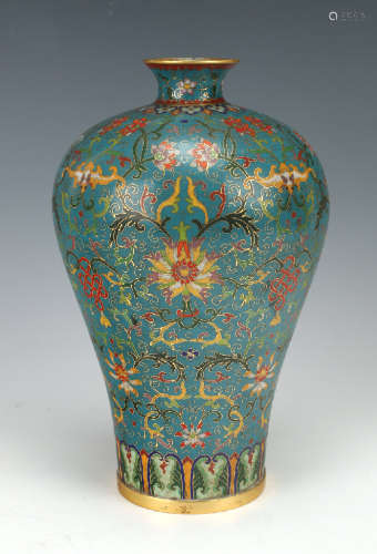 20TH CENTURY CLOISONNE MEIPING VASE