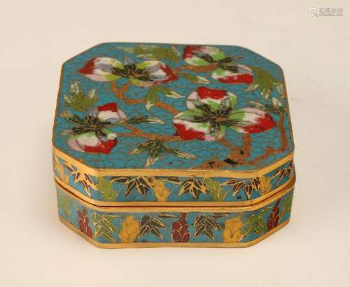 CLOISONNE CONTAINER WITH LID