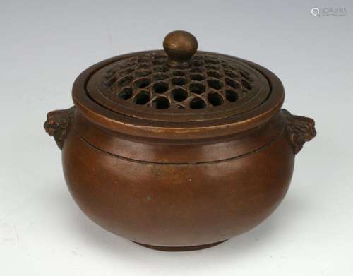 BRONZE CENSER WITH LID