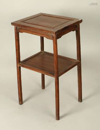 TWO TIERED HUANGHUALI END TABLE