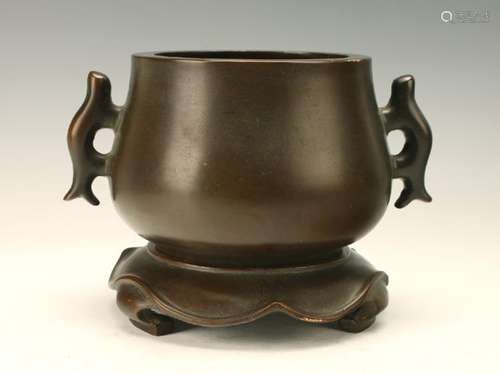 BRONZE CENSER WITH STAND