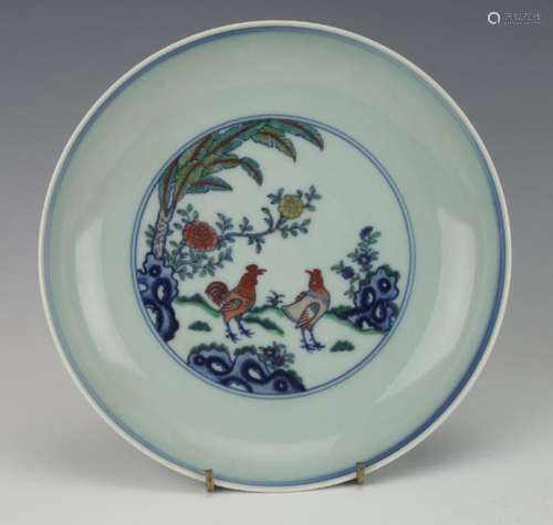 DOUCAI CHICKEN PLATE