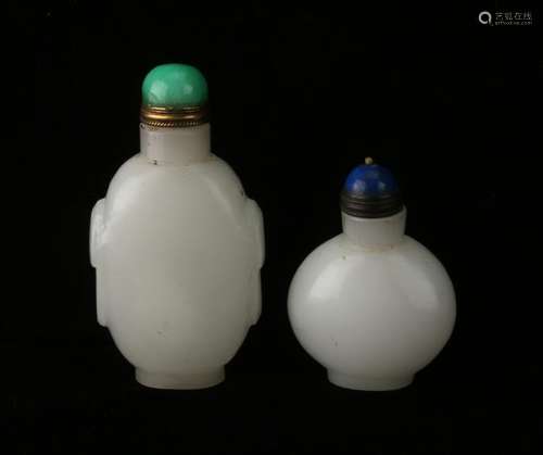 TWO PEKING GLASS SNUFF BOTTLES