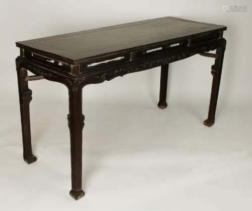 CARVED ZITAN PAINTING TABLE