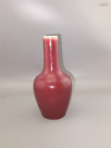 郎窑红釉瓶
