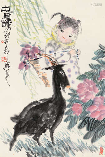 吴永良（b.1937） 春醺 立轴 设色纸本