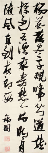张瑞图（1570～1641） 行书李白诗 立轴 水墨纸本