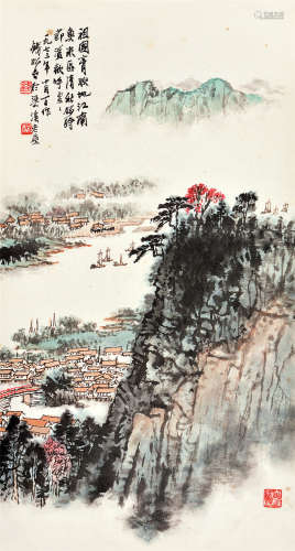 钱松嵒（1899～1985） 1973年作 江南鱼米 立轴 设色纸本