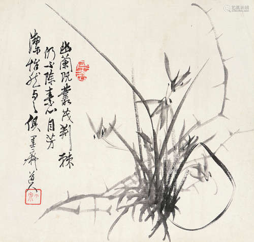 黄廷桂（1690～1759） 幽兰图 镜片 水墨纸本