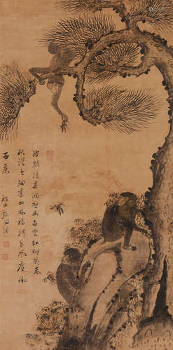 张问陶（1764～1814） 一跃封侯 立轴 水墨绢本