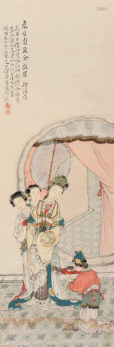 徐菊庵（1890～1964） 献果图 镜片 设色纸本