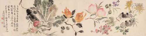 孙雪泥（1889～1965） 1959年作 福寿无边 镜片 设色纸本