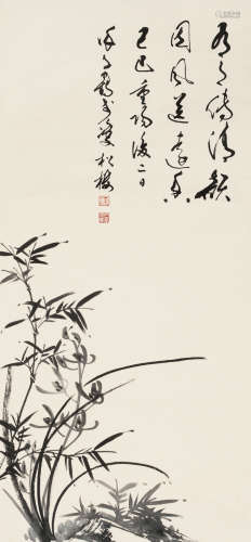 徐子鹤（1916～1999） 己巳1989年作 双清图 立轴 水墨纸本