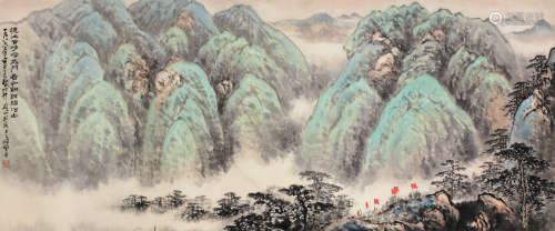 应野平（1910～1990） 1986年作 锦绣河山 镜片 设色纸本
