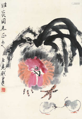 卢光照（1914～2001） 大吉图 立轴 设色纸本