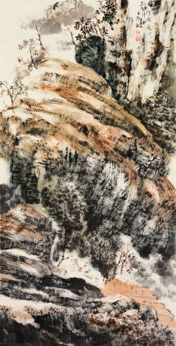 白云乡（b.1956） 乙酉2005年作 太行坡头 立轴 设色纸本