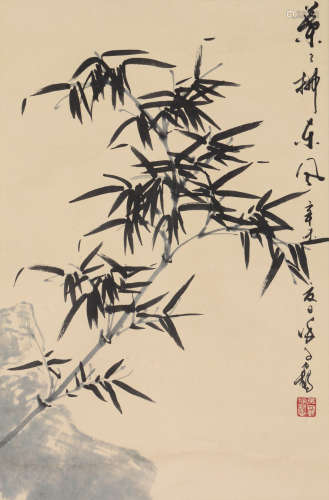 徐子鹤（1916～1999） 辛未1991年作 竹石图 立轴 设色纸本