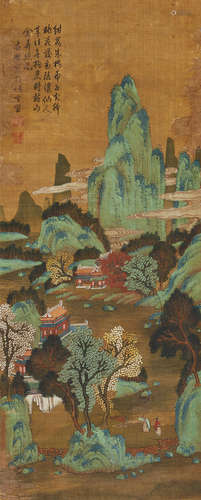 文徵明（1470～1559） 春山秀色 立轴 设色绢本