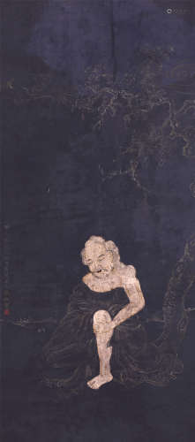 禹之鼎（1647～1716） 罗汉图 立轴 设色纸本