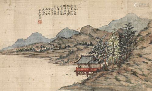 林纾（1852～1924） 山水 镜芯 设色绢本