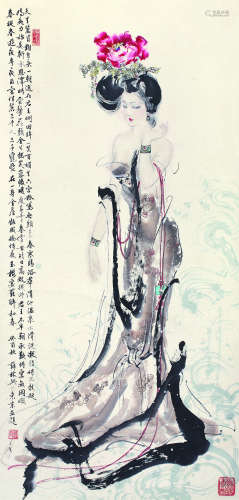 薛林兴（b.1951） 杨贵妃图 立轴 设色纸本