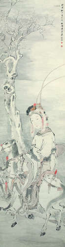 吴榖祥（1848～1903） 人物 立轴 设色纸本