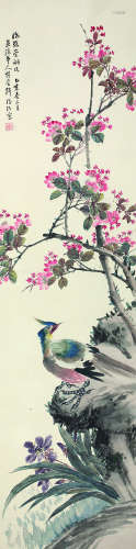 许树枌（1861～1941） 花鸟 立轴 设色纸本