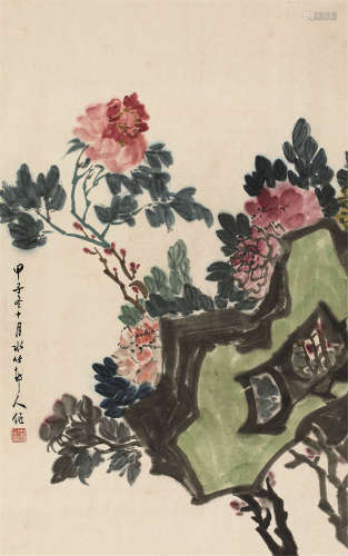 徐世昌（1855～1939） 花卉 立轴 设色纸本