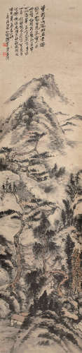 赵云壑（1874～1955） 仿八大山人笔意 立轴 设色纸本