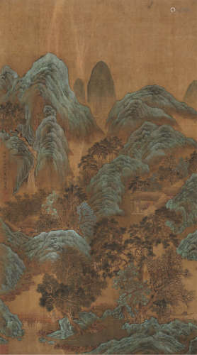 仇英（约1498～1552） 山溪别墅图 镜芯 设色绢本