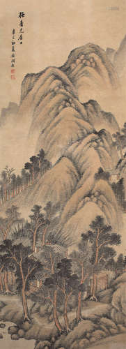 董棨（1772～1844） 松山幽居图 立轴 设色纸本