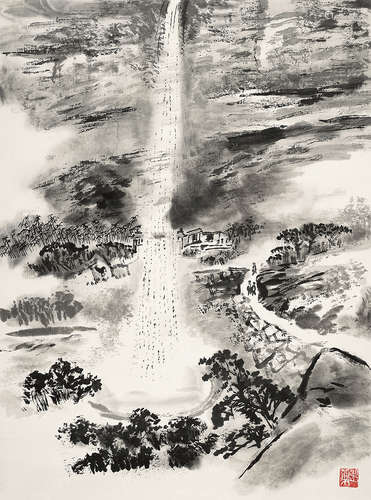 唐云（1910～1993） 大龙湫 立轴 水墨纸本