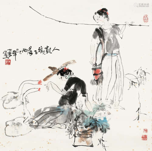 施大畏（b.1950） 晨曲 镜心 设色纸本