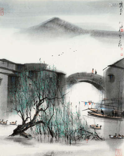 杨明义（b.1943） 鸣春 镜心 设色纸本