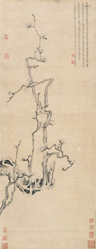 方畹仪（1732～1779） 梅花 立轴 水墨纸本
