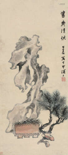 胡公寿（1823～1886） 书斋清供 立轴 水墨纸本