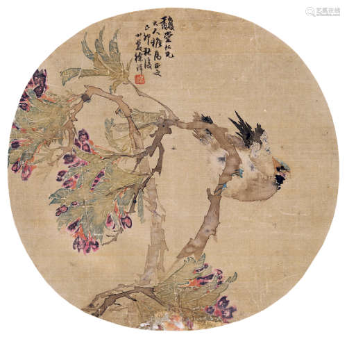 徐祥（1850～1893） 花鸟 镜心 设色绢本