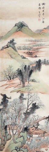 翟继昌（1770～1820） 江南春 立轴 设色纸本