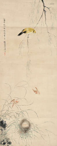 唐淳（1821～1850） 仿新罗山人笔意 镜心 设色纸本