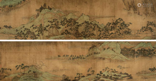 江注（1626～1685） 千里江山 手卷 设色纸本