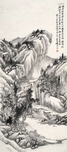 顾沄（1835～1896） 太行秋色 立轴 水墨纸本