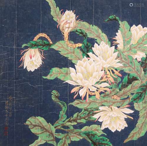 金鸿钧（1937- ） 花卉 纸本镜片