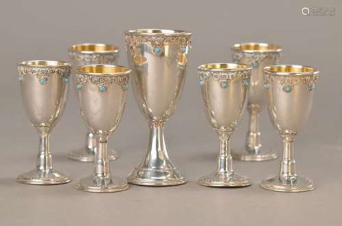 7 silver cups